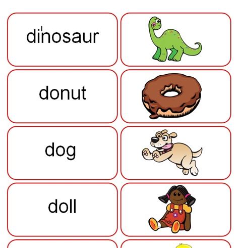 A list of 4 letter words for kids to learn are mentioned below: 1 - 2 - 3 Learn Curriculum: Letter D Word Match File ...