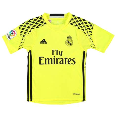 Real madrid emblem stitched on the chest and inscription on retrocollis. Youth adidas Yellow Real Madrid 2016/17 Away Goalkeeper Jersey | Real Madrid Official Online Store