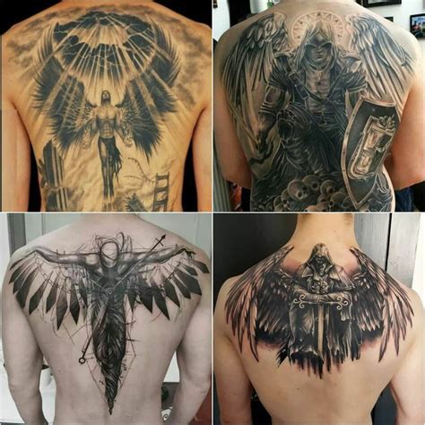 Красивые узоры татуировки на спине