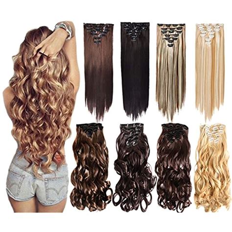 7pcs 16 Clips 20 24 Inch Thick Double Weft Full Head Clip In Hair