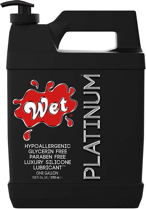Wet Platinum Silicone Based Sex Lube Gallon Premium