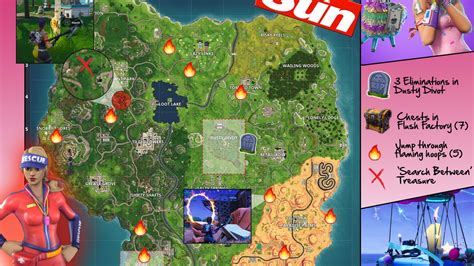 Fortnite Week 4 Season 5 Challenges Cheat Sheet Where To Find Flaming