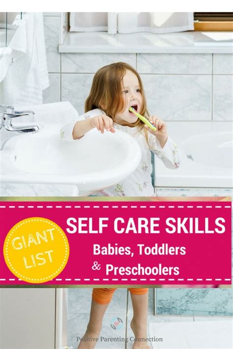 Giant List Of Self Care Skills For Babiestoddlers And Preschoolers