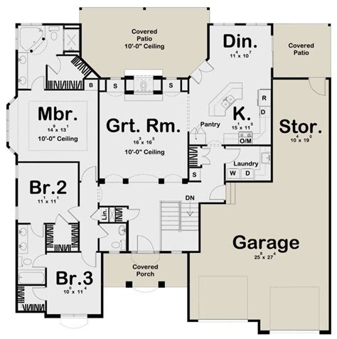 Traditional Plan 1800 Square Feet 3 Bedrooms 25 Bathrooms 963 00037