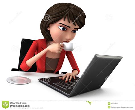 Businesswoman With Laptop Stock Photo Image 35550430