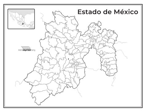 Mapa Del Estado De México Sin Nombres En Pdf 2024