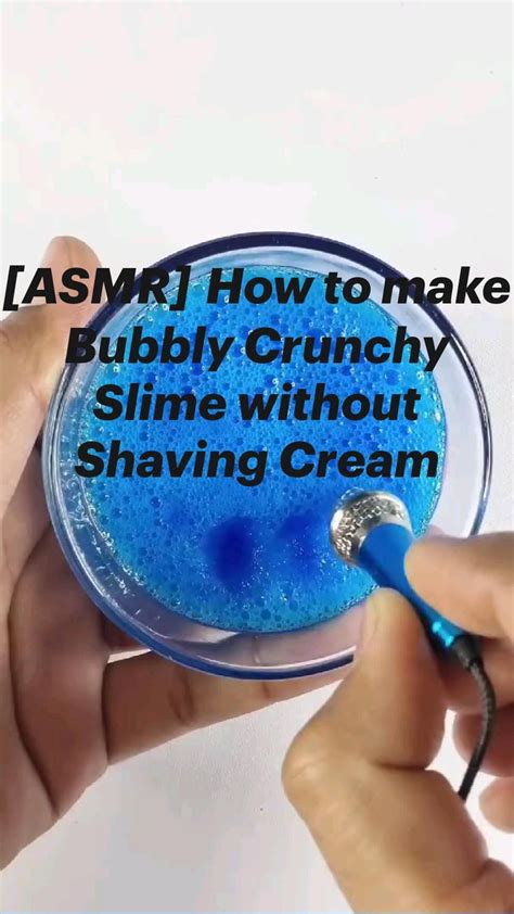 [asmr] How To Make Bubbly Crunchy Slime Without Shaving Cream Homemade Slime Video Cool Slime