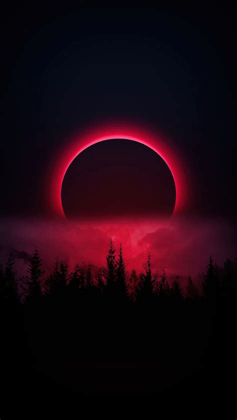 640x1136 Red Moon Iphone 55c5sse Ipod Touch Hd 4k Wallpapers