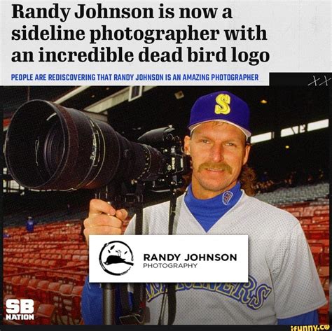 Randy Johnson Is Now Sideline Photographer With An Incredible Dead Bird