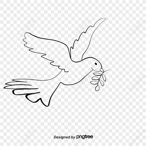 Vector Painted Dove Of Peacepaint Handholy Spirit Doveolive Branch