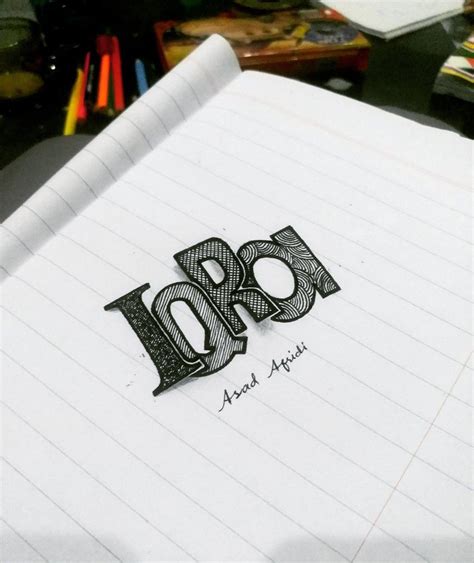 Iqra Realistic Bold Calligraphy Drawing Artist👉 Asad Afridi