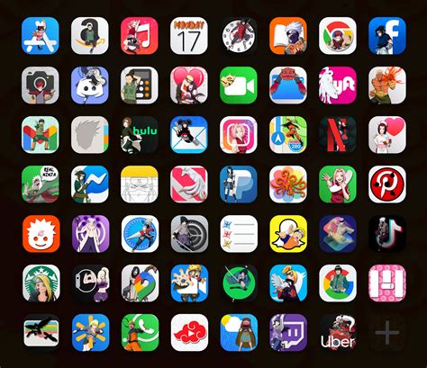 Naruto App Icons For Ios 14 And Android Free Anime App Icons For Iphone