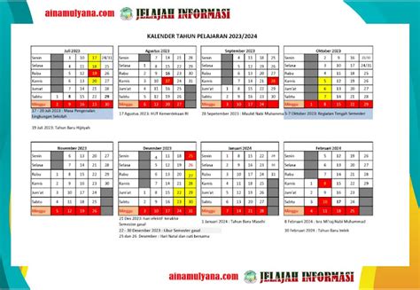 Kalender Pendidikan Provinsi Jawa Timur Tahun Pelajaran 20232024