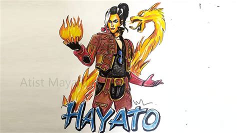 How To Draw Hayato Free Fire Step By Step Full Video Hayato Firebrand