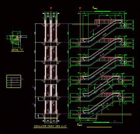 Escalator 35 DWG Detail For AutoCAD Designs CAD