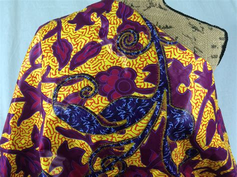 Congolese Fabricafrican Wax Print Fabricankara Etsy African Wax