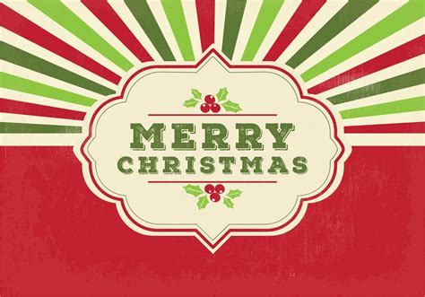 Retro Merry Christmas Illustration 103641 Vector Art At