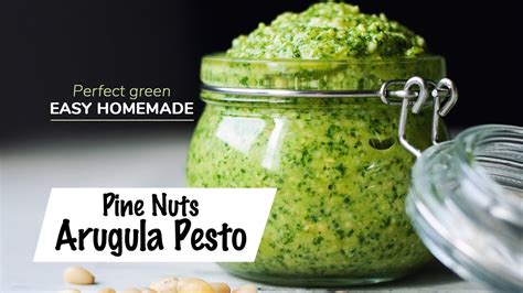 How To Make Pesto Easy Homemade Pine Nuts Arugula Pesto Recipe Youtube