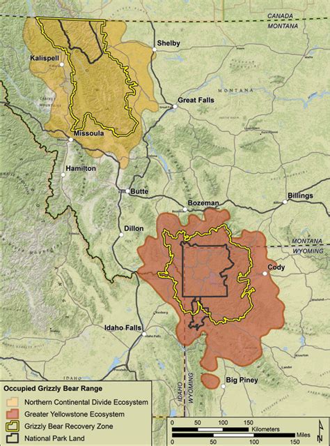 Map Of Grizzly Bear Range