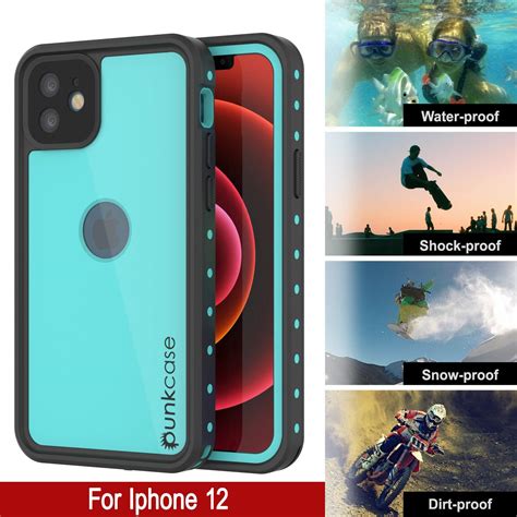 Iphone 12 Waterproof Ip68 Case Punkcase Teal Studstar Series Sli