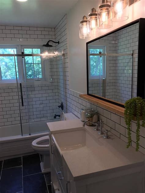 Adding style (and storage space) to powder rooms. shelf above vanity | Vanity shelves, Bathroom renos ...