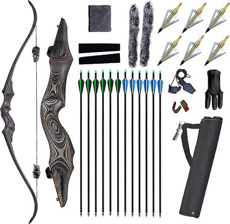 Vogbel Takedown Recurve Bow And Arrows Set 58″ Archery Longbow Right