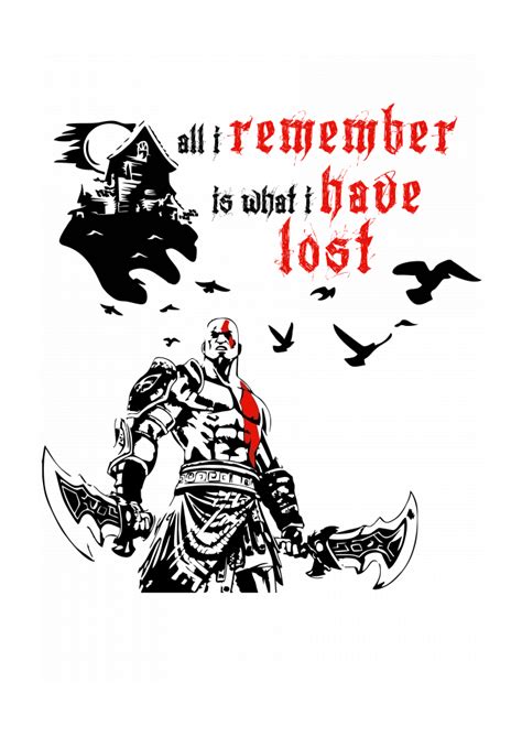 T Shirt Estonada Kratos God Of War All I Remember Is What I Have Lost