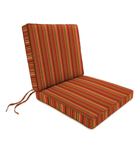 Deluxe Sunbrella Seat And Back Chair Cushion With Tie Seat X