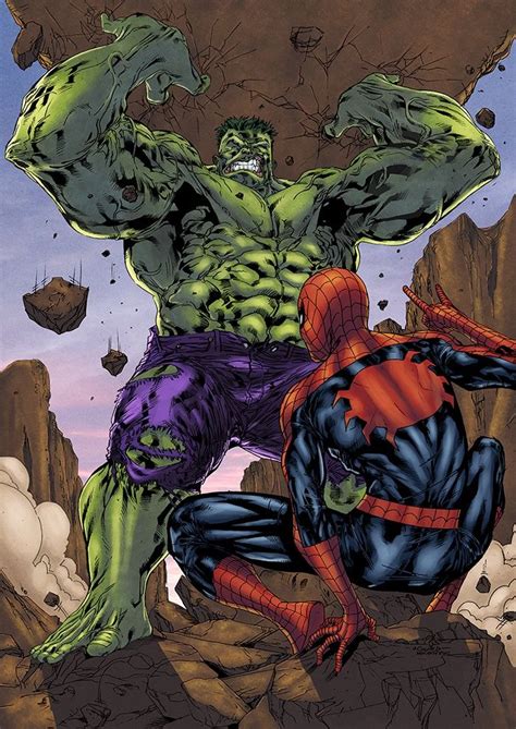 Hulk Vs Spider Man Hulk Marvel Marvel Comics Art Spiderman