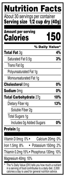 It needs to be finer than quaker oatmeal. Quaker Oats Nutrition Facts - Elite Integrated Therapy Centers