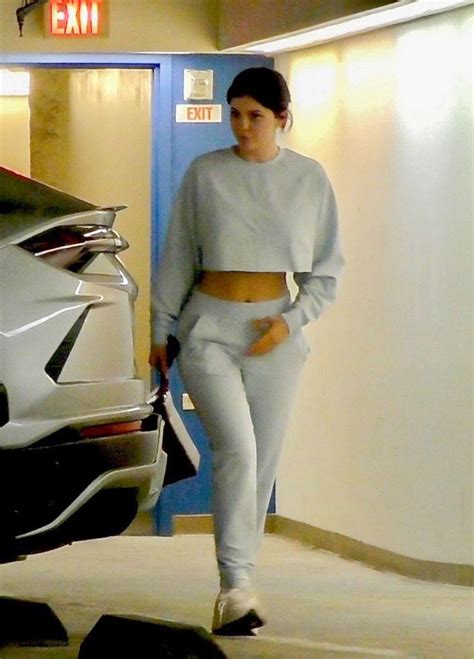 Good photos will be added to photogallery. Kylie Jenner Off White Leather Sneakers Street Style ...