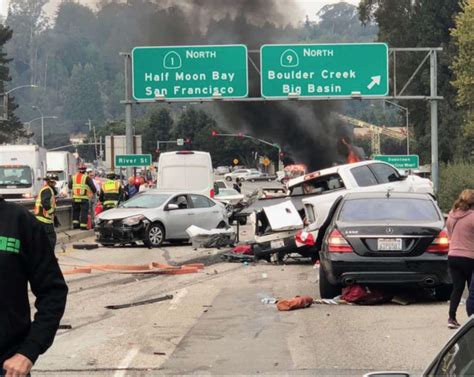 Big Rig Crash Injures A Dozen At Highway 1 And River St In Santa Cruz