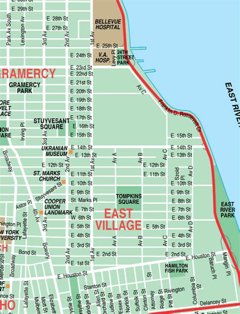 Flatiron District New York City Streets Map Street Location Maps Of