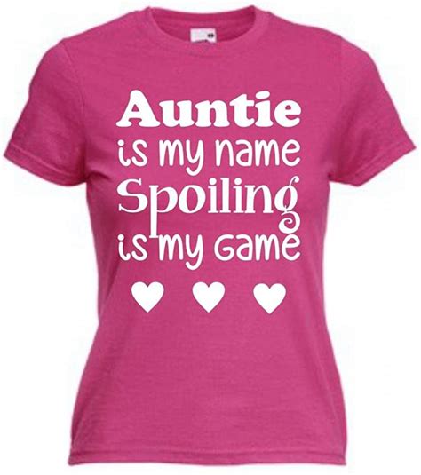 Womens Funny Auntie T Shirt Tee Uk Clothing