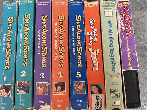 Disney Sing Along Songs VHS Lot Of Be Our Guest Friend Like Me Colors Of Wind Mail Napmexico