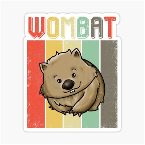 Cartoon Wombat Stickers Redbubble