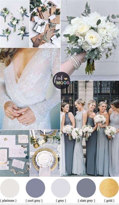 Shades Of Grey Winter Wedding Color Palette Winter Wedding Ideas In