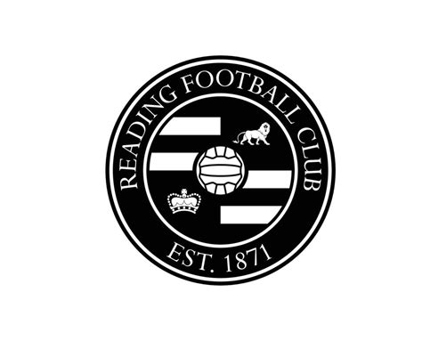 Reading Fc Club Logo Symbol Black Premier League Football Abstract