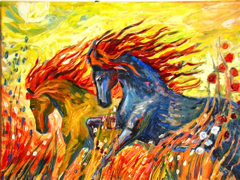 Painting On Canvas Horse Abstract Painting On Canvas Artwork