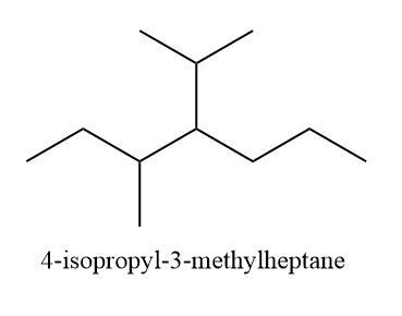 Draw A Line Angle Structure For 4 Isopropyl 3 Methylheptane Homework