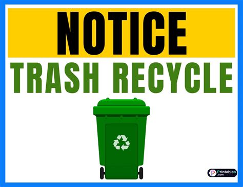 22 Trash Can Sign Download Free Printable Templates In 2023 Trash