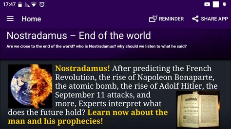 Nostradamus Prophecies And The End Of The World Appstore