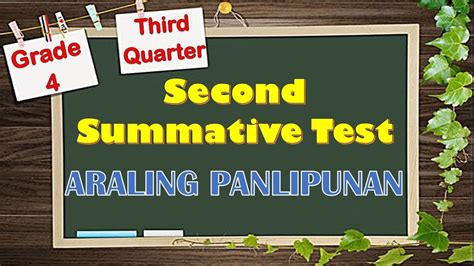 Second SUMMATIVE TEST GRADE 4 Third Quarter Araling Panlipunan