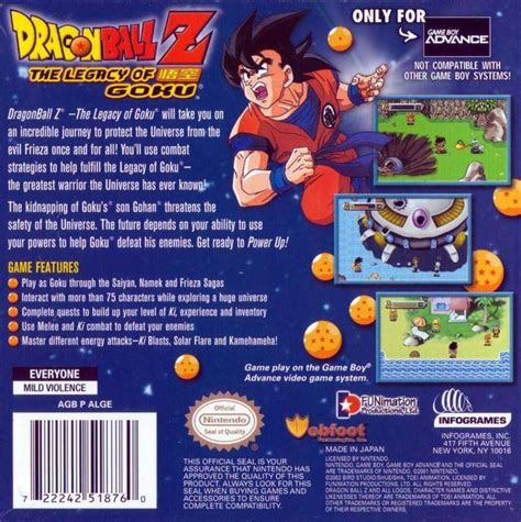 Dragon Ball Z The Legacy Of Goku Box Shot For Game Boy Advance Gamefaqs