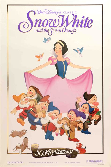 Snow White And The Seven Dwarfs 1937 In 2021 Vintage Disney Posters