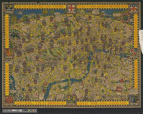 The Wonderground Map Of London Town Drawn By Macdonald Gill 1914 London