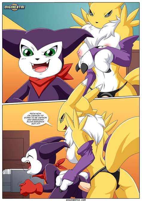 Rule 34 Anal Sex Anal Sex Breasts Comic Digihentai Digimon English Text Female Impmon Impmons