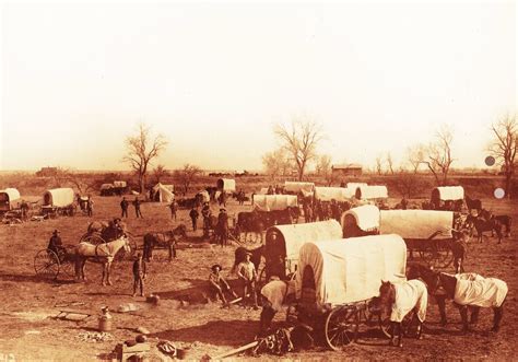Old West Wagon Train Cowboys Pioneers Settlers Vintage Photo 1870 Old