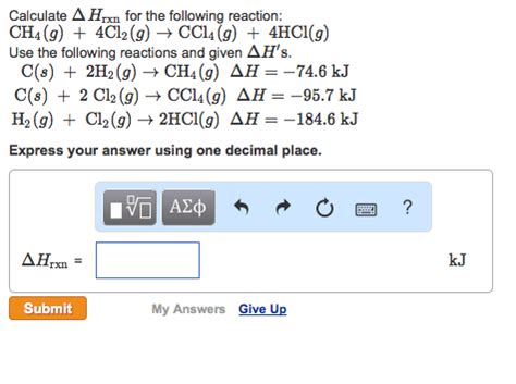 Hopefully my answer above helps you answer your question. Solved: Calculate ?Hrxn For The Following Reaction: CH4(g ...