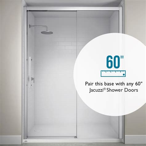 Jacuzzi Primo 30 In W X 60 In L With Left Drain Rectangle Shower Base White In The Shower Pans